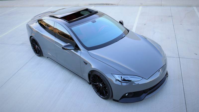 This modified Tesla Model S packs a $40,000 paint job